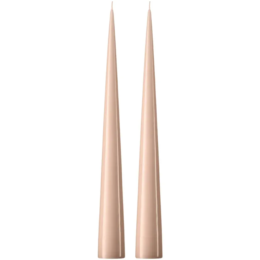 Ester & erik kegelkaars 37 cm 2-pack gelakt, Ice latte 11-0< Kaarsen