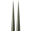 Ester & erik kegelkaars 37 cm 2-pack mat, Green soil 70< Kaarsen