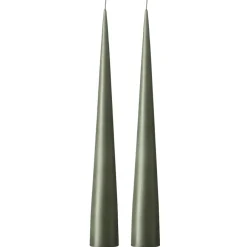 Ester & erik kegelkaars 37 cm 2-pack mat, Green soil 70< Kaarsen