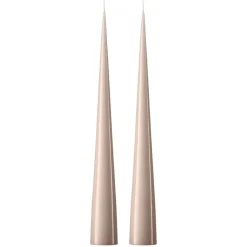 Ester & erik kegelkaars 37 cm 2-pack gelakt, Linen grey 22-0< Kaarsen