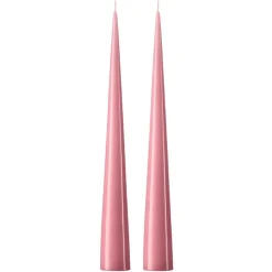 Ester & erik kegelkaars 37 cm 2-pack gelakt, Old rose 39-0< Kaarsen