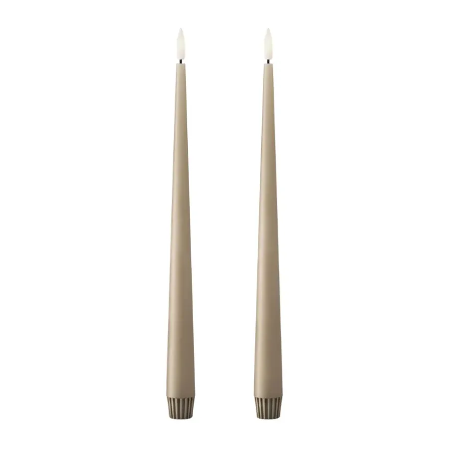 Ester & erik taper kaars LED 2-pack, 18 Nougat note , 30 cm< Led-Kaarsen