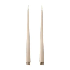 Ester & erik taper kaars LED 2-pack, 11 Ice Latte , 30 cm< Led-Kaarsen
