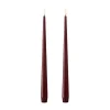 Ester & erik taper kaars LED 2-pack, 44/2 Deep Wine , 30 cm< Led-Kaarsen