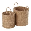 Dixie Esther cylinder opbergmand met handvat 2-pack, Natural< Opbergmanden