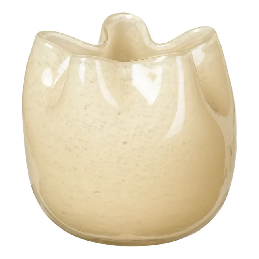 Broste Copenhagen Esther vaas/waxinelichtjeshouder Ø9,8 cm, Anise flower yellow< Vazen