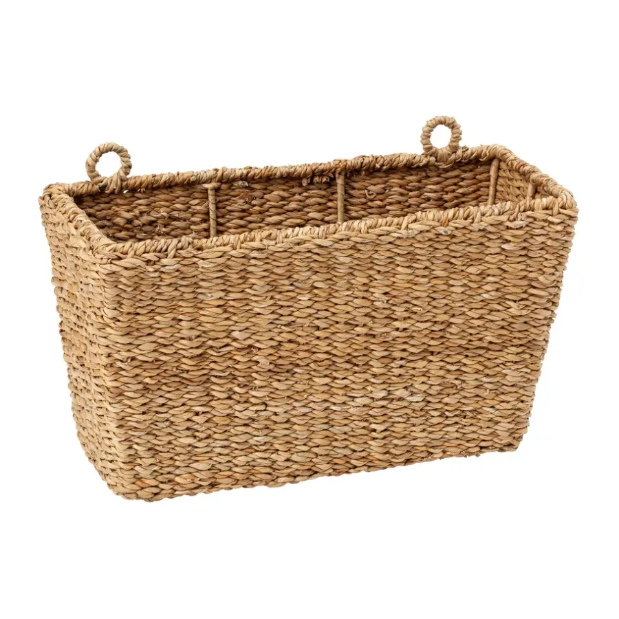 Dixie Esther wandhangende opbergmand 40x16x22 cm, Natural< Opbergmanden