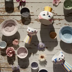 Bjørn Wiinblad Eva pot op voet Ø 15,5 cm, Roze< Bloempotten