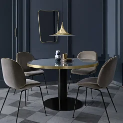GUBI F.A.33 Spiegel, black brass, groot< Wandspiegels