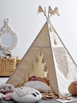 Bloomingville Fardin Tipitent 110x110x140 cm, Natuur< Kinderkamer Interieuraccessoires|Kinderkamer Interieuraccessoires