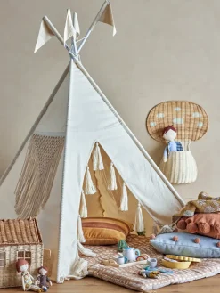 Bloomingville Fardin Tipitent 110x110x140 cm, Natuur< Kinderkamer Interieuraccessoires|Kinderkamer Interieuraccessoires