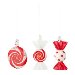 Bloomingville Feestelijke decoratiehangers 3 delen, Rood< Kerstdecoraties