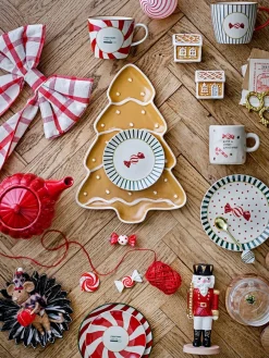 Bloomingville Feestelijke decoratiehangers 3 delen, Rood< Kerstdecoraties
