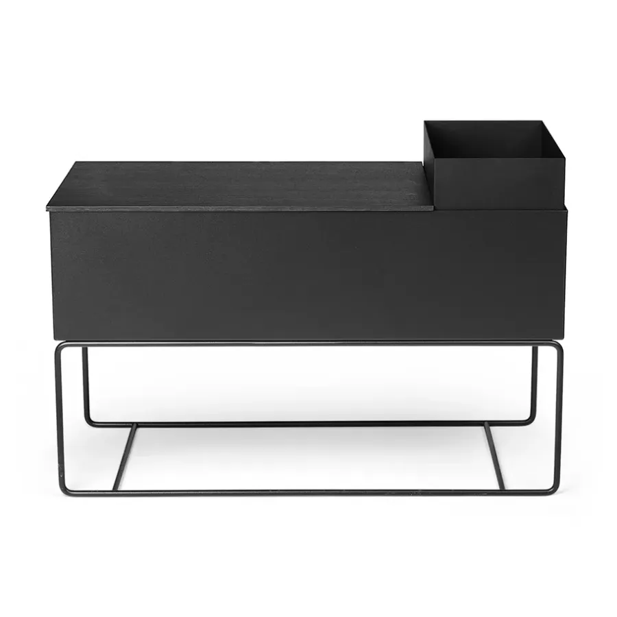 Ferm Living plant box large, Black< Bloempotten