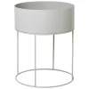 Ferm Living plant box rond, lichtgrijs< Bloempotten