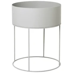 Ferm Living plant box rond, lichtgrijs< Bloempotten