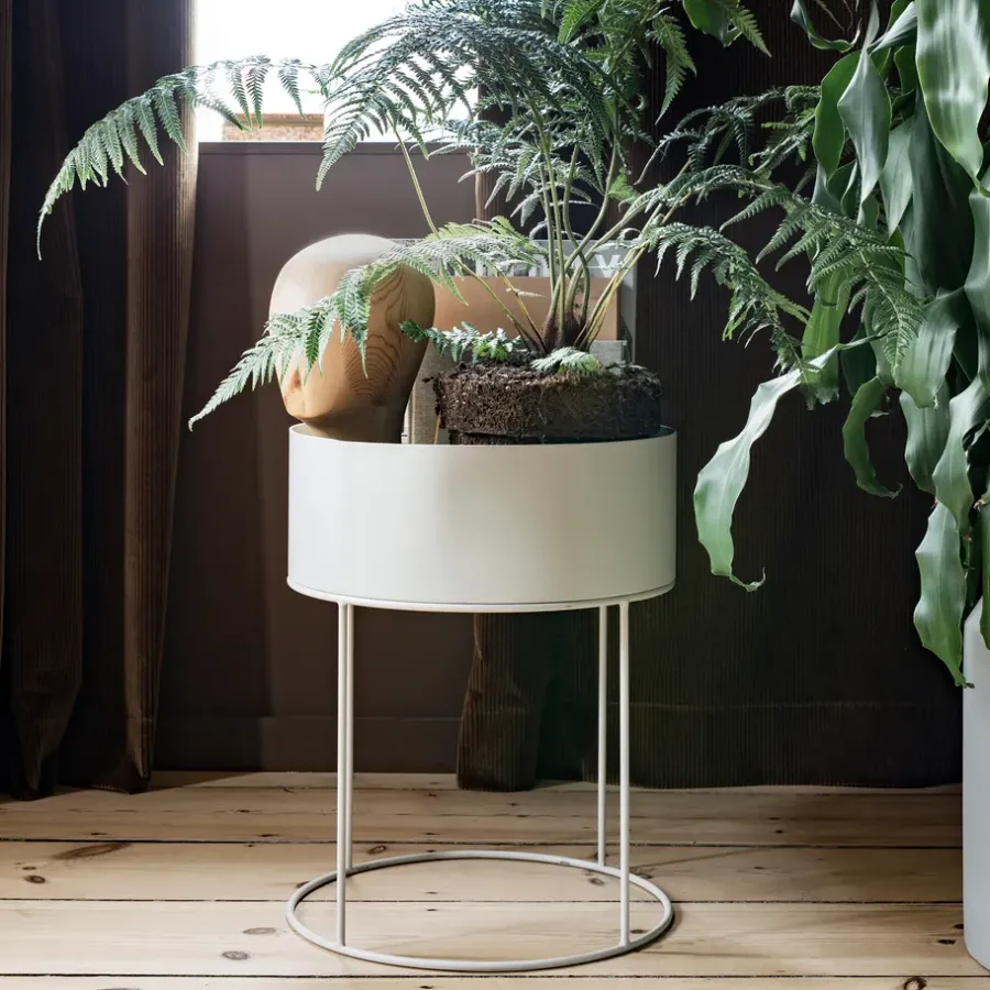Ferm Living plant box rond, Cashmere< Bloempotten