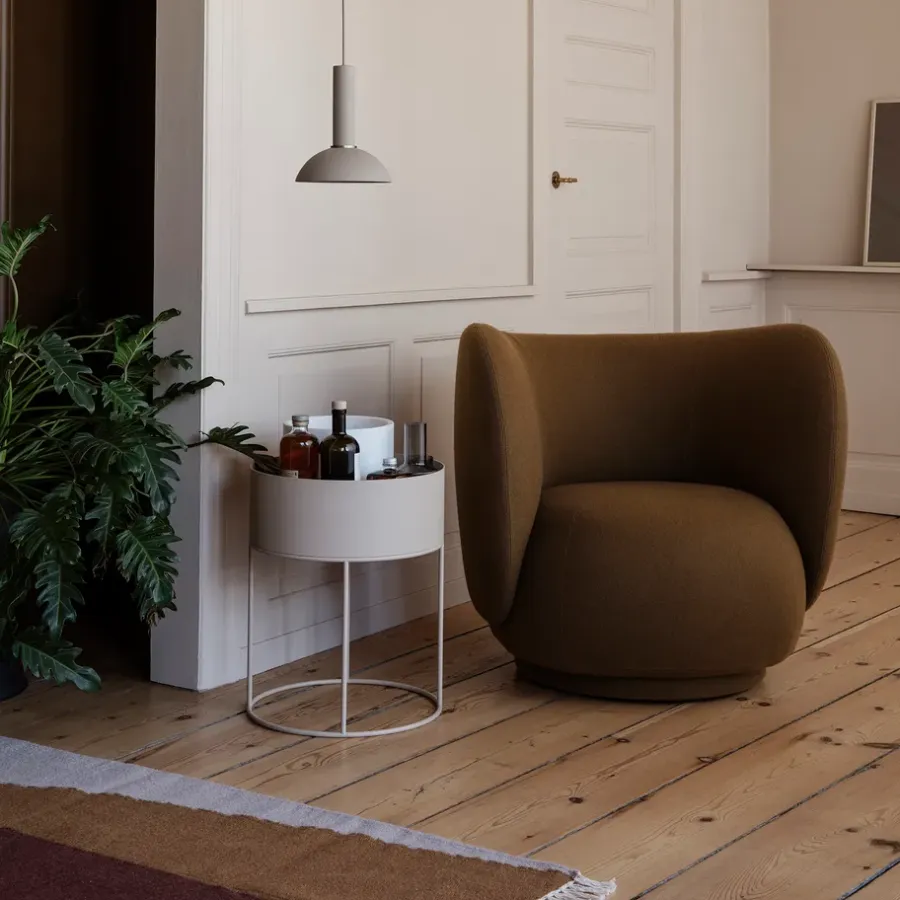 Ferm Living plant box rond, Cashmere< Bloempotten