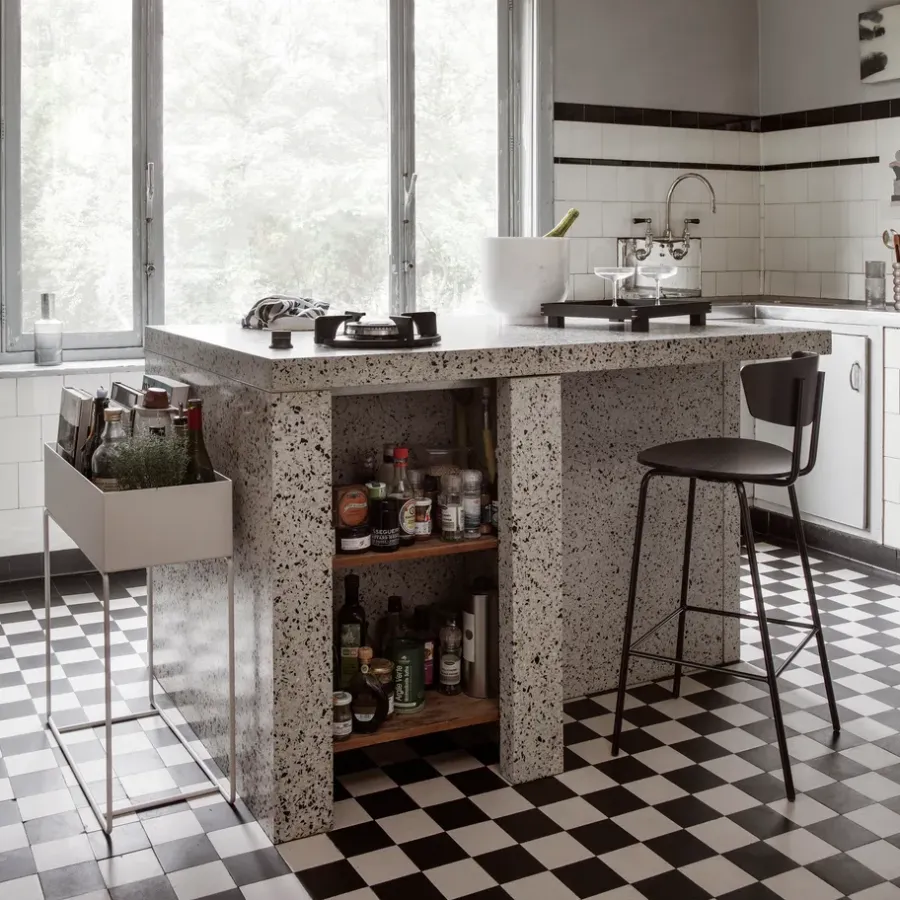 Ferm Living plantenbak, grijs< Bloempotten