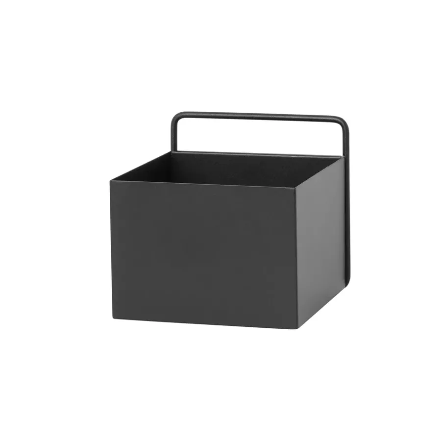 Ferm Living wall box square, zwart< Planken & Planksystemen