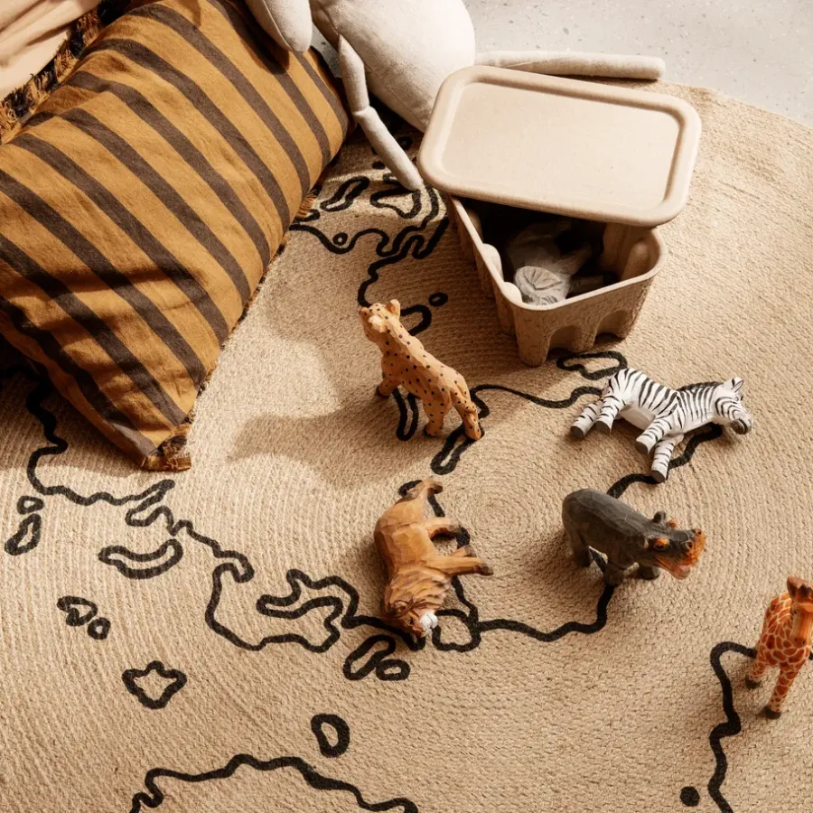 Ferm Living Ferm opbergdoos papier klein 2-pack, Bruin< Opbergoplossingen Voor De Kinderkamer|Opbergmanden