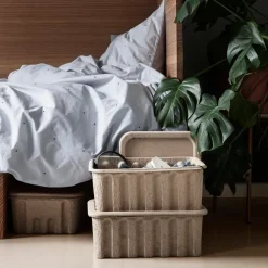 Ferm Living Ferm opbergdoos papier met deksel 2-pack, Bruin< Opbergoplossingen Voor De Kinderkamer|Opbergmanden