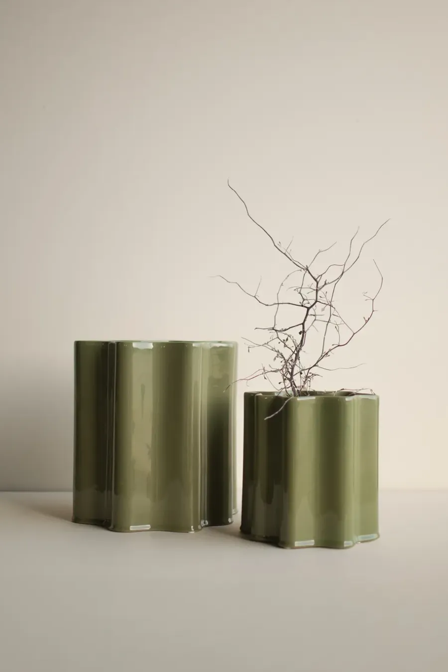 DBKD Filter pot, Shiny green, Ø25 cm< Vazen