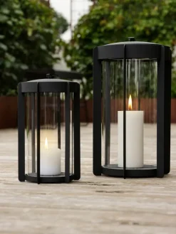 Zone Denmark Firefly lantaarn windlicht 35 cm, Black< Kaarsenhouders & Kaarsenborden