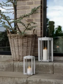 Zone Denmark Firefly lantaarn windlicht25 cm, Soft Grey< Kaarsenhouders & Kaarsenborden