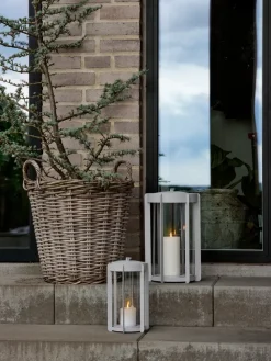 Zone Denmark Firefly lantaarn windlicht25 cm, Soft Grey< Kaarsenhouders & Kaarsenborden
