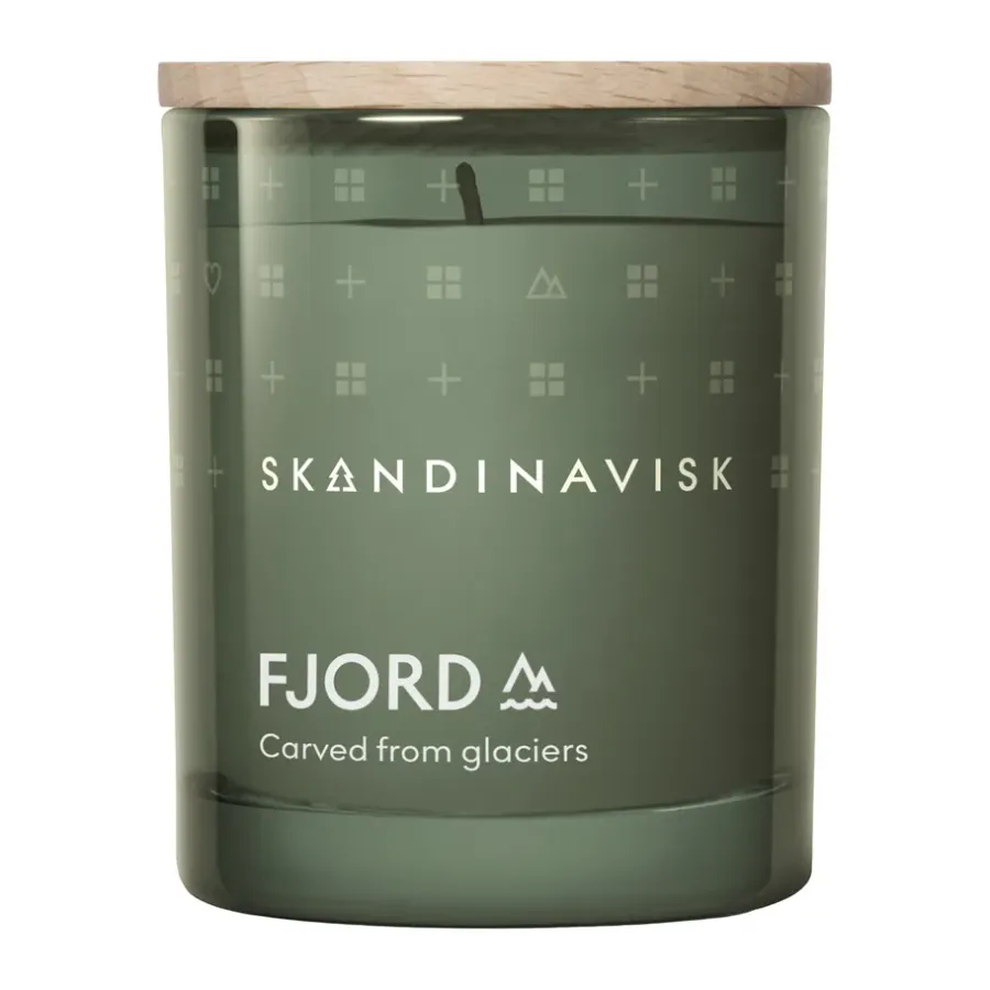 Skandinavisk Fjord geurkaars met deksel, 65 g< Geurkaarsen & Aroma Diffusers