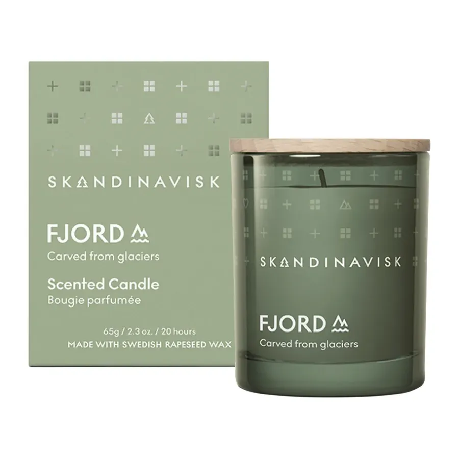 Skandinavisk Fjord geurkaars met deksel, 65 g< Geurkaarsen & Aroma Diffusers