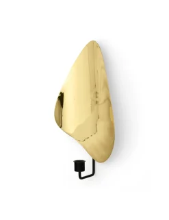 Audo Copenhagen Flambeau wandkandelaar 34 cm, Black-polished brass< Kandelaars