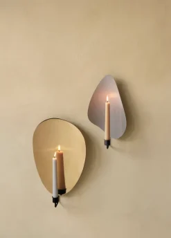 Audo Copenhagen Flambeau wandkandelaar 34 cm, Bronzed brass-grey< Kandelaars