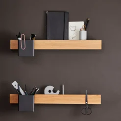 Gejst Flex Rail magneetrail 60 cm, Eikenhout-zwart< Planken & Planksystemen