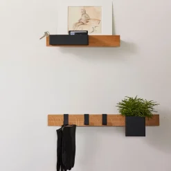 Gejst Flex Rail magneetrail 40 cm, Eikenhout-zwart< Planken & Planksystemen