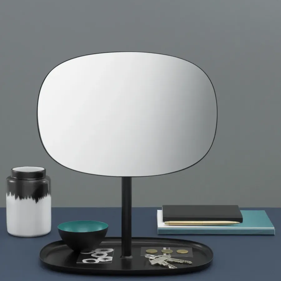 Normann Copenhagen Flip spiegel, zwart< Tafelspiegels