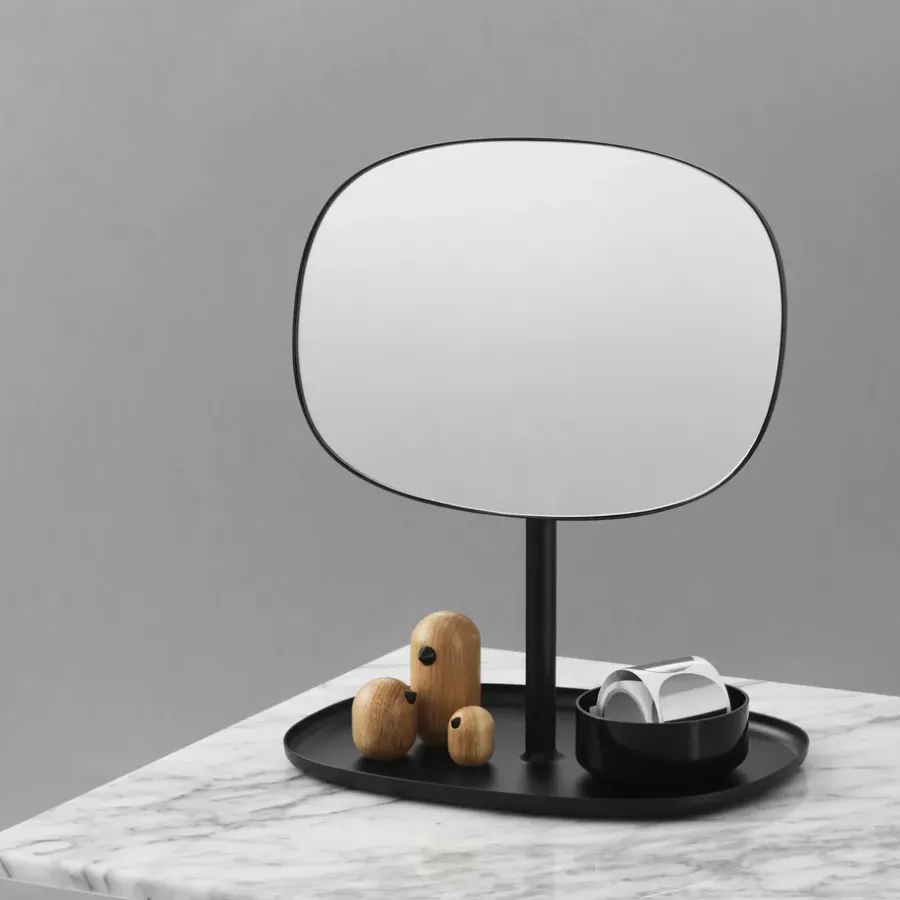 Normann Copenhagen Flip spiegel, zwart< Tafelspiegels