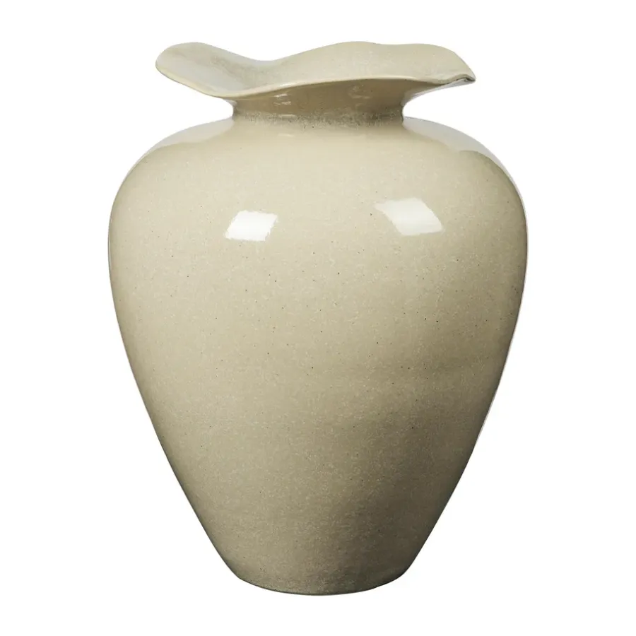 Broste Copenhagen Florentina vaas L 44 cm, Beige< Vazen