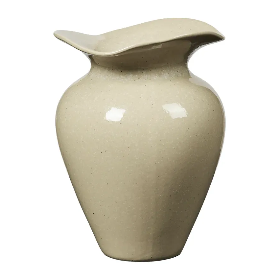 Broste Copenhagen Florentina vaas S 22,5, Beige< Vazen