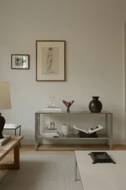 Kristina Dam Studio Foldable console 124x60 cm, Geborsteld roestvrij staal< Tv- & Mediameubels|Ladekasten & Dressoirs