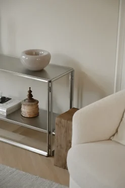 Kristina Dam Studio Foldable console 124x60 cm, Geborsteld roestvrij staal< Tv- & Mediameubels|Ladekasten & Dressoirs
