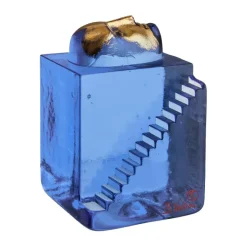 Kosta Boda Fortress Man BV AC-25, Blauw< Glaskunst|Sculpturen & Porseleinen Beelden