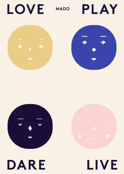 Paper Collective Four Feelings poster, 50x70 cm< Posters|Kinderkamer Interieuraccessoires