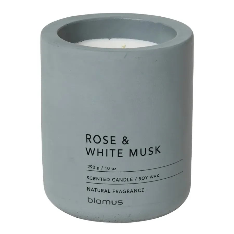 Blomus Fraga geurkaars 55 uur, Rose & White Musk-Flintstone< Geurkaarsen & Aroma Diffusers