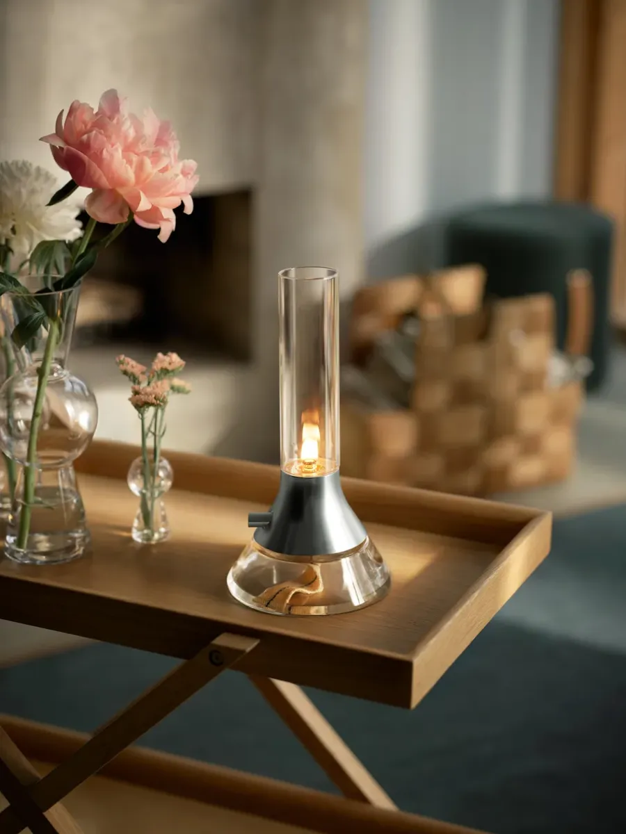 Design House Stockholm Fyr petroleumlamp 31 cm, Transparant-zilver< Olie- & Petroleumlampen