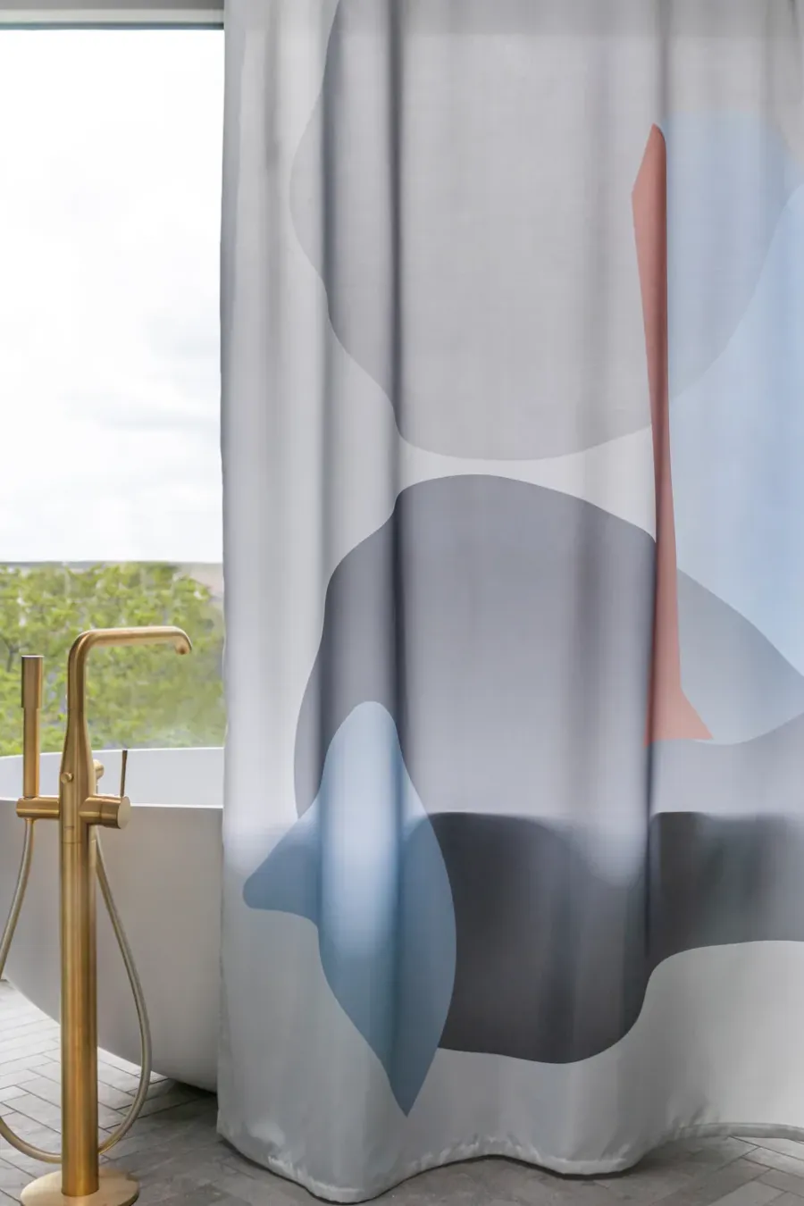 Mette Ditmer Gallery douchegordijn 150x200 cm, Light grey< Douchegordijnen