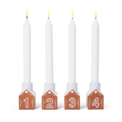 Kähler Gingerbread adventskaarsenhouder 4 delen, Bruin< Adventskandelaars & -Kaarsen