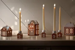 Kähler Gingerbread adventskaarsenhouder 4 delen, Bruin< Adventskandelaars & -Kaarsen