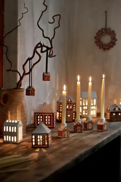 Kähler Gingerbread adventskaarsenhouder 4 delen, Bruin< Adventskandelaars & -Kaarsen